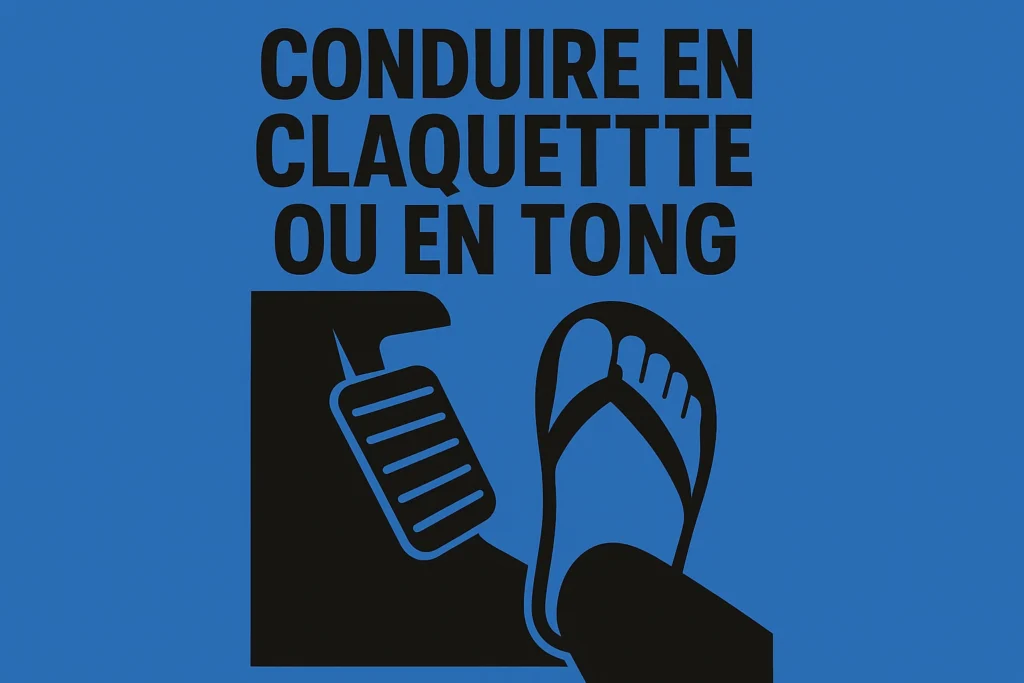 Conduire en claquette ou en tong